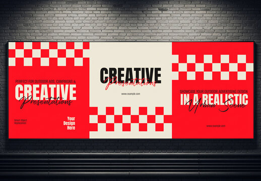 Large Billboard Poster Mockup PSD for Outdoor Advertising