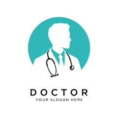 Doctor logo vector icon illustration design template