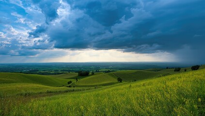 Obraz premium Dark clouds over the western region