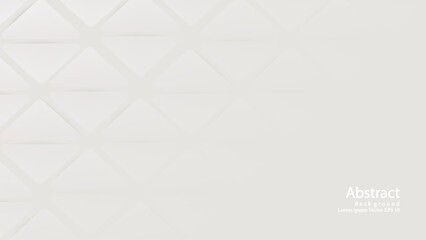 Obraz premium Description: Minimalist white geometric background featuring repeating 3D diamond shapes with soft shadows and clean lines. Modern abstract texture