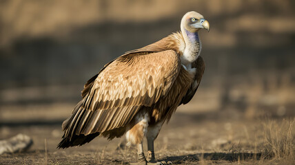 Fototapeta premium Giant Yellow Vulture in the Wild