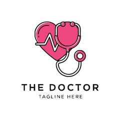 Doctor logo vector icon illustration design template