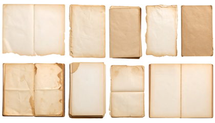 Collection of aged blank pages