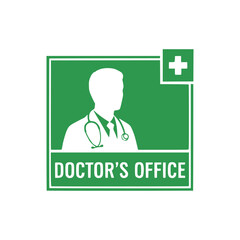 Doctor logo vector icon illustration design template