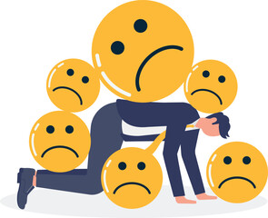 illustration of the mental burden of facing negative market responses

