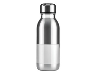 Reusable water bottle mockup isolated on transparent background