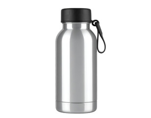 Reusable water bottle mockup isolated on transparent background