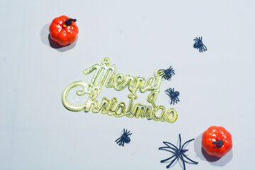 Background with a Christmas and Halloween theme with white nuances