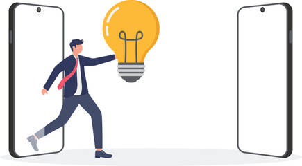 illustration of switching business or career with creativity, ideas, and innovation
