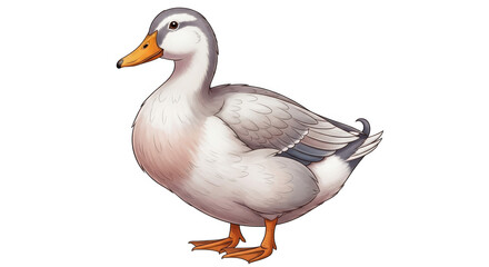 Obraz premium Duck standing isolated on a plain background