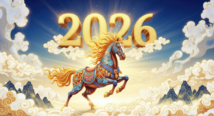 Illustration for the Year of the Horse in 2026