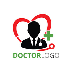 Doctor logo vector icon illustration design template