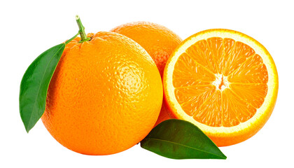 Two Orange Fruit Variations – isolated on transparent background