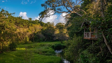 Scenic perspective of a water basin in the southeastern part of an island