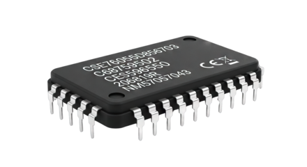 Integrated Circuit Microchip Component for Electronic Devices.