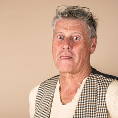 Mann, lüsterner Bick