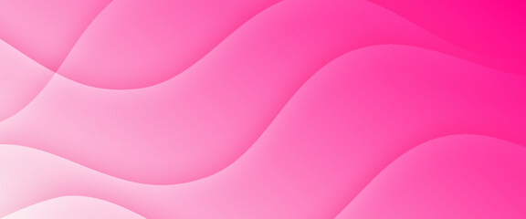 Obraz premium Overlapping pink business wave banner. flat pink gradient. wavy background
