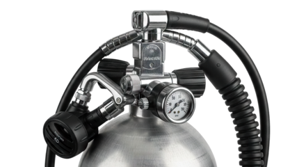 Scuba Diving Regulator and Tank Close Up.