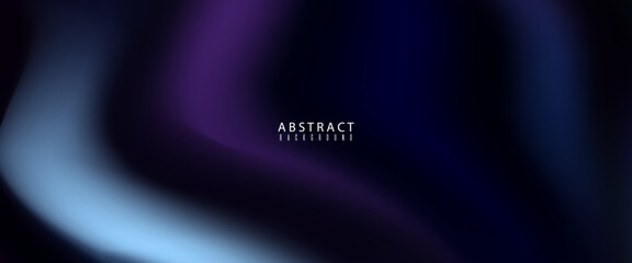 Elegant dark abstract background featuring swirling gradient waves in deep purple, blue, and magenta tones