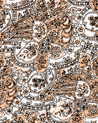 Big flowers pattern, upscale floral pattern. graphical textures floral, trendy colors pattern , flowers background with leaves. vector illustration.