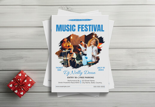 Music Festival Event Flyer Design Template