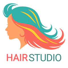 Logo design Silhouette of a woman, suitable for a hair salon or beauty-related business.