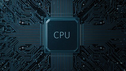 Image showing the primary chip that processes instructions in a computer system