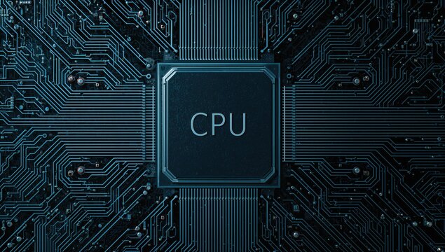 Image showing the primary chip that processes instructions in a computer system