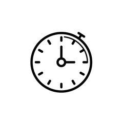 Obraz premium Clock Icon Showing Three OClock Time Management Concept.