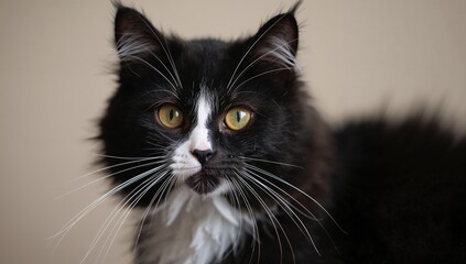 Adorable black feline with playful demeanor, showcasing a playful theme