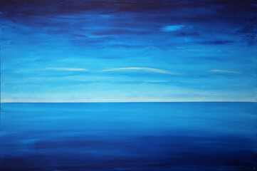 Abstract ocean art painting seascape