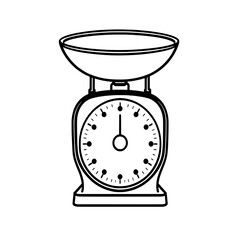 kitchen scales isolated on white