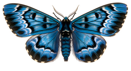 Blue butterfly with detailed wing patterns