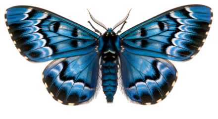 Blue butterfly with detailed wing patterns