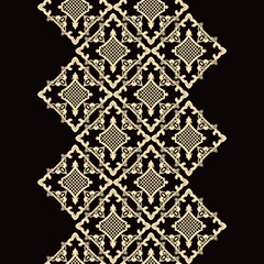 African ethnic tribal-inspired pattern that draws from the beauty and symbolism of ancient art. Ethnic in a soft pale yellow tone, the design exudes warmth and ethnic delicate details that enhance it