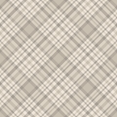 Seamless light beige color check pattern.Repeating patern plaid. Checkered design for prints.Repeated tartan fabric.Vector scottish fabriс. Ekose texture. Madras flannel.Checker line.Stripe gingham