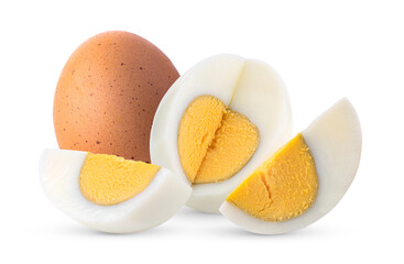 boiled egg isolated on transparent png ( image from camera )