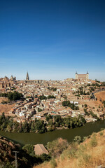 view of toledo city in spain on sunny day