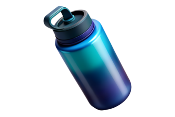 blue spray bottle isolated