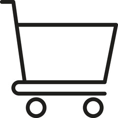 Minimal Shopping Cart Icon for E-commerce and Retail Platforms
