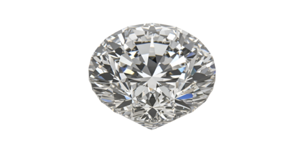 Diamond gemstone isolated on transparent background