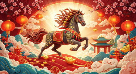 2026 Auspicious Horse Celebrating the New Year