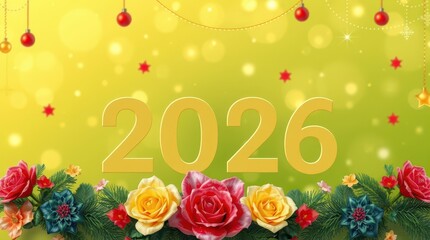 New Year 2026 flowers spring