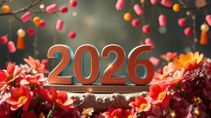 New Year 2026 flowers spring