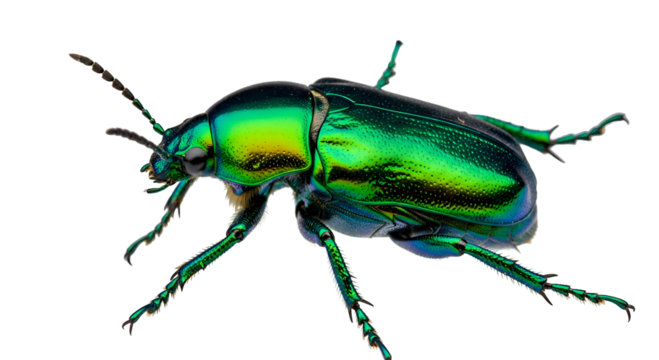 Shiny beetle insect isolated