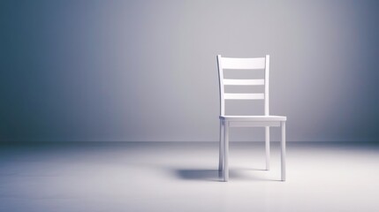 Minimalist White Chair in Simple Background Perfect for Interior Design Ideas
