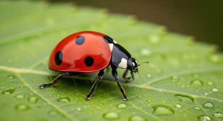 Fototapeta premium Macro Insect On Leaf With Tiny Details 
