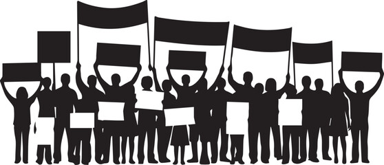 Diverse crowd holding flags and signs celebrating international volunteer day together