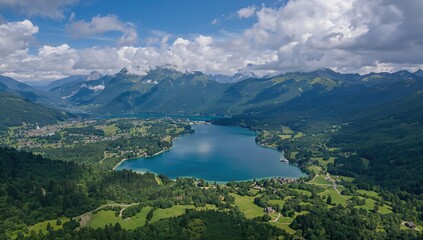 Enjoy a simple hike around the lake with easy trails perfect for every skill level in a stunning alpine setting.