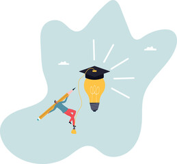 Obraz premium Education or academic help create business idea, skill and knowledge empower creativity .about a man and his life.